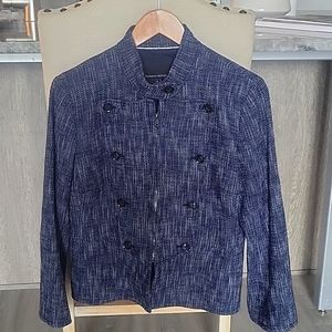 Banana Republic Navy Tweed Blazer/Jacket Size 8